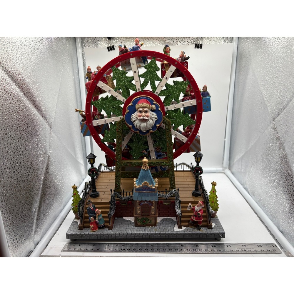 Carole Towne Krause Ferris Wheel 2015 Animated Christmas Village Lights Music - Picture 8 of 17